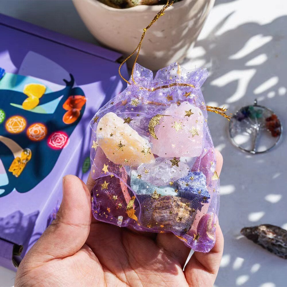 Healing Crystals Raw/Tumbled Stone Gift Box